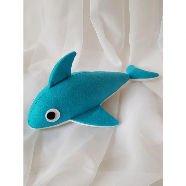 Tubarão de feltro azul