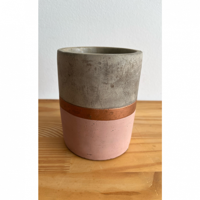 VASO ROSE de CIMENTO 12cm