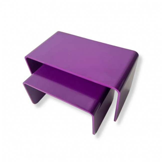 Par Bandejas Roxo ABS (G 10,5A x 10,5L x 20C | M 8,5A x 9,7L x 15C) CK