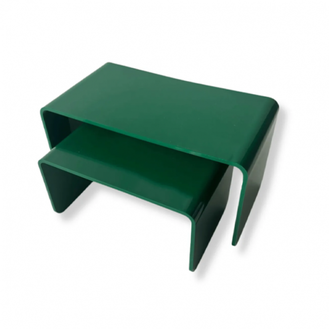 Par Bandejas Verde Folha ABS (G 10,5A x 10,5L x 20C | M 8,5A x 9,7L x 15C) CK