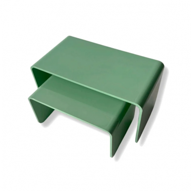 Par Bandejas Verde Menta FOSCO ABS (G 10,5A x 10,5L x 20C | M 8,5A x 9,7L x 15C) CK