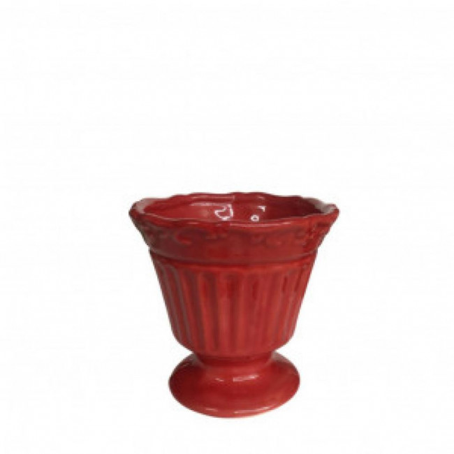 Vaso Vermelho Louça M ck (14Dx14,5A)