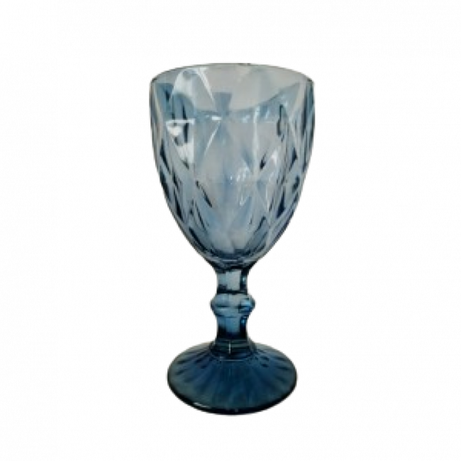 TAÇA DE ÁGUA DIAMOND AZUL 300 ML