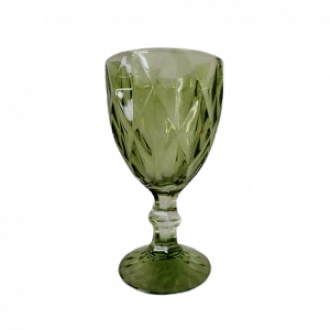 TAÇA DE ÁGUA DIAMOND VERDE 300 ML