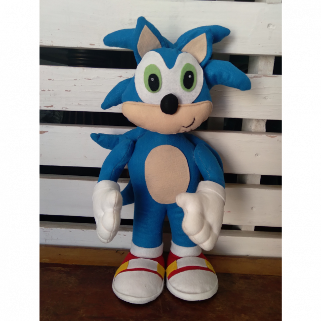 Boneco de feltro Sonic