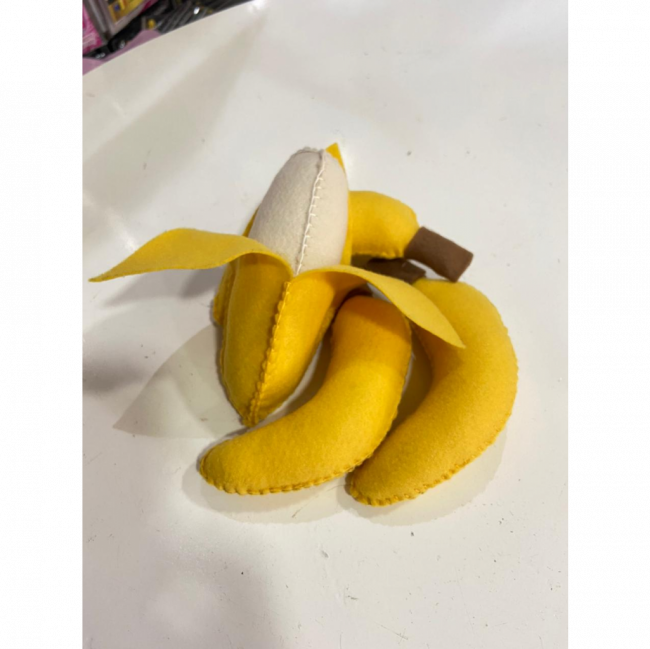 Conjunto 4 bananas em feltro - frutas, quitanda