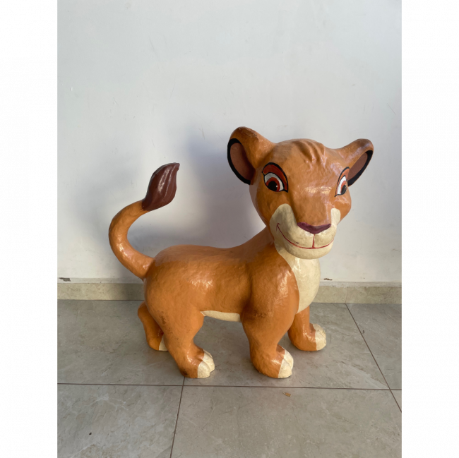 Escultura em fibra Simba baby (Rei Leão)