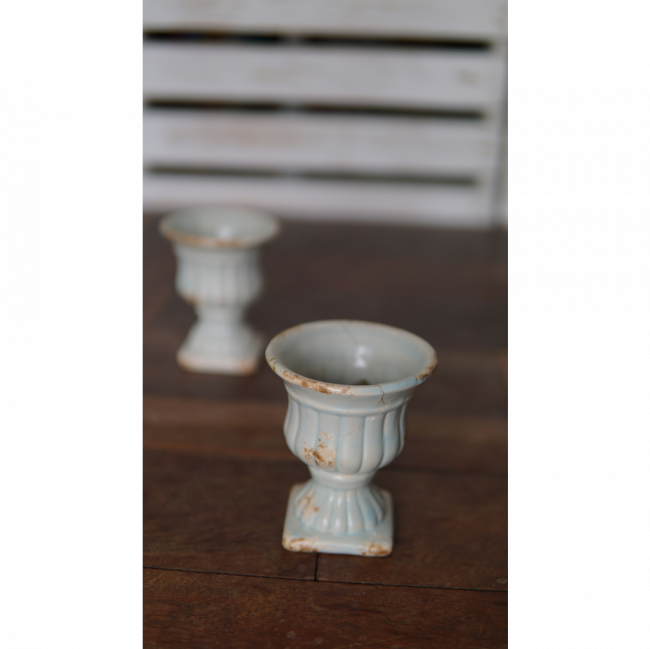Mini vaso em cerâmica envelhecido (adulto, 15 anos, casamento, noivado)