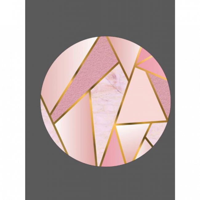 Painel sublimado geométrico rosa com elástico -  adulto, 15 anos, casamento, noivado