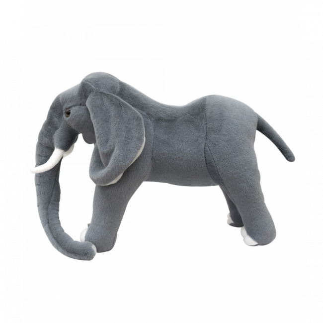 Pelúcia elefante em pé realista (floresta, safari, circo)