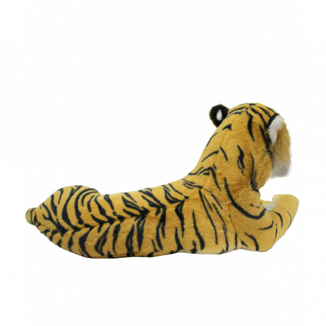 Pelúcia tigre deitado realista  (floresta, safari)