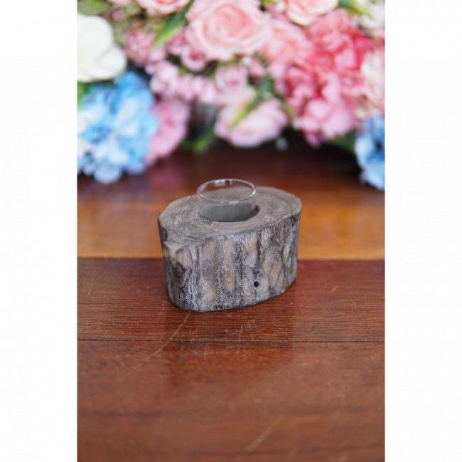 Porta vela em base de madeira(noivado,casamento, 15anos)