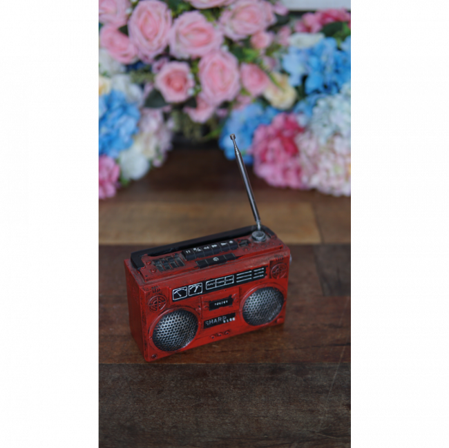 Rádio vintage em resina (fazendinha)