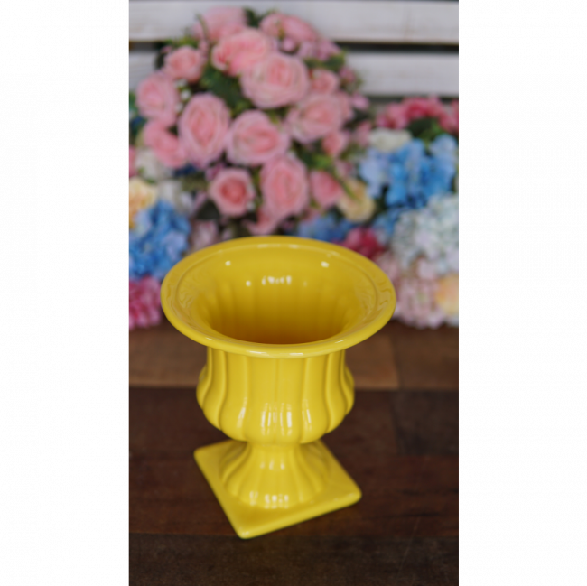 Vaso grego de cerâmica  (vaso amarelo)