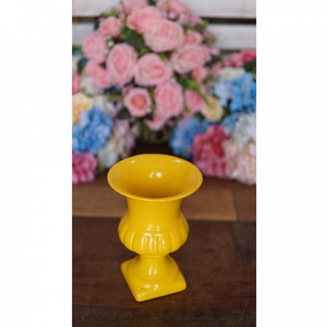 Vaso grego em cerâmica  (vaso amarelo)