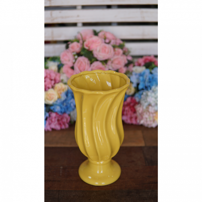 Vaso Roma em cerâmica (vaso amarelo)