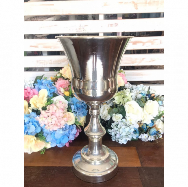 Vaso taça metal alta(aniversário, adulto, 15 anos, casamento, noivado)