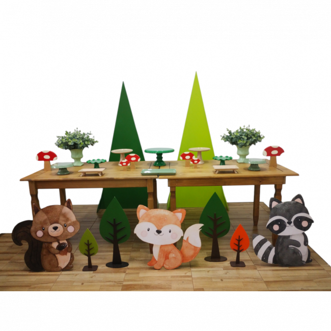 KIT Decoração de Festa Animais do Bosque