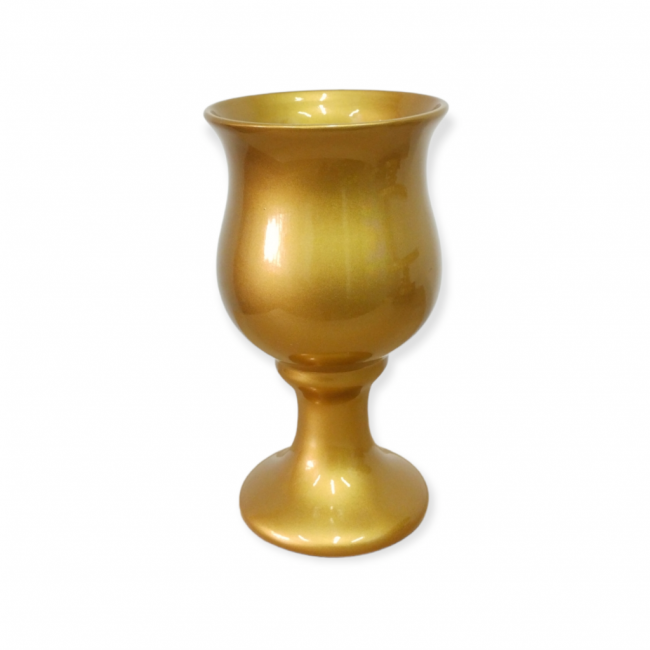 Vaso Taça Dourado Quente