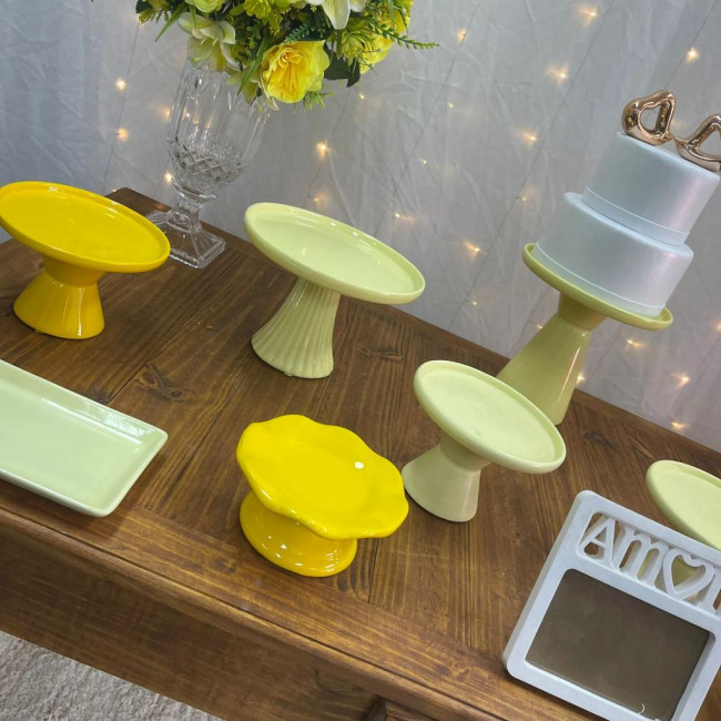 Casamento Amarelo com Cortina de Led