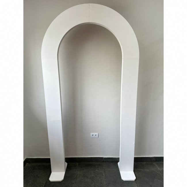 Painel Arco Liso Branco (Desmontável em 6 partes)