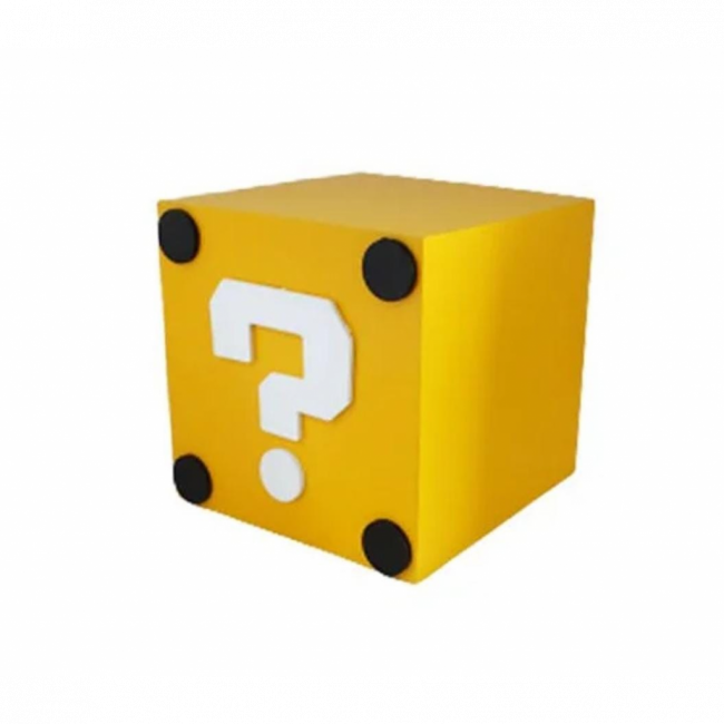 Cubo MDF Mario interrogação