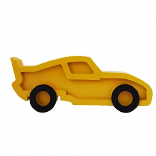 Mini Carrinho amarelo MDF