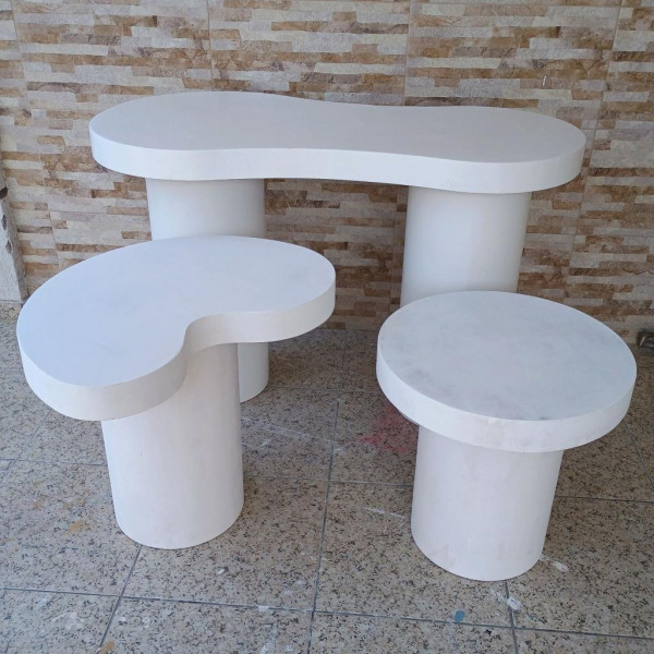 Trio de mesas orgânicas ( customizável)