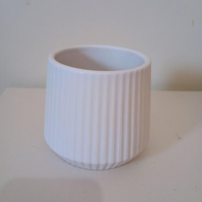 Vaso pirulito branco riscado