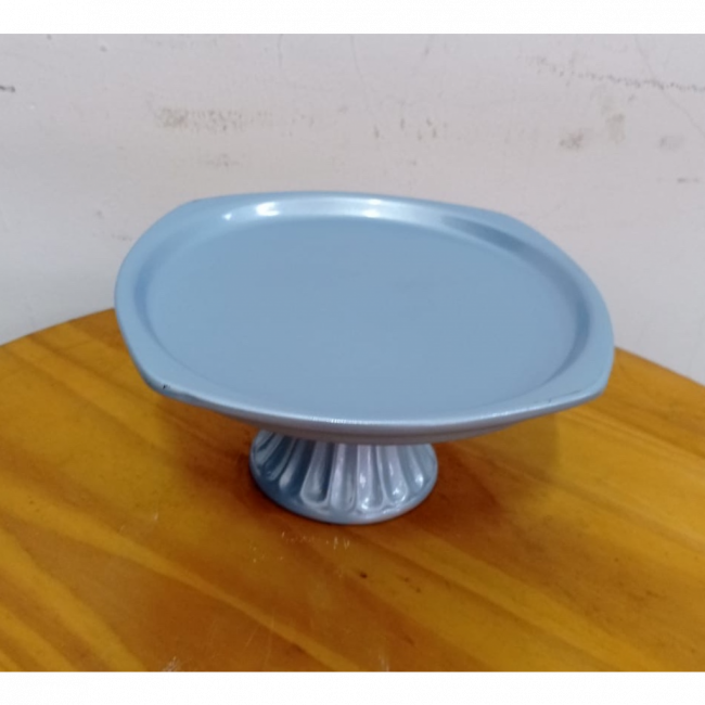 BANDEJA DE CERAMICA AZUL PEROLIZADO P