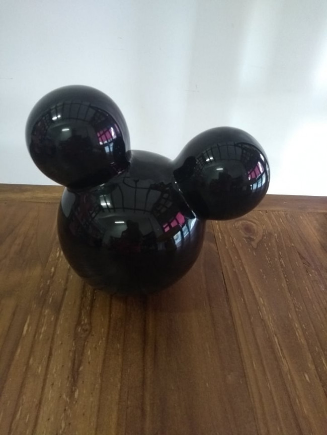 CABEÇA MICKEY CERAMICA PRETO