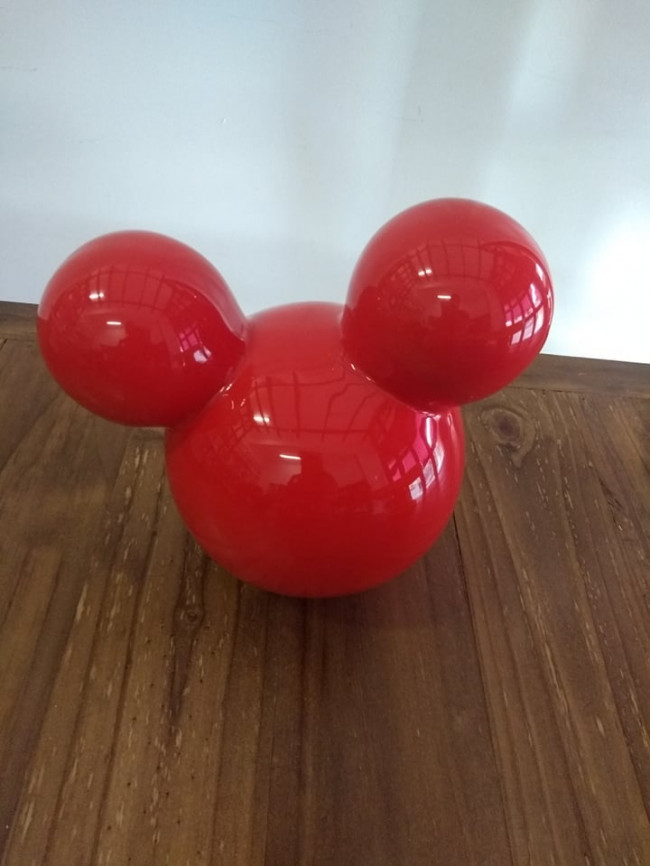 CABEÇA MINNIE CERAMICA VERMELHA