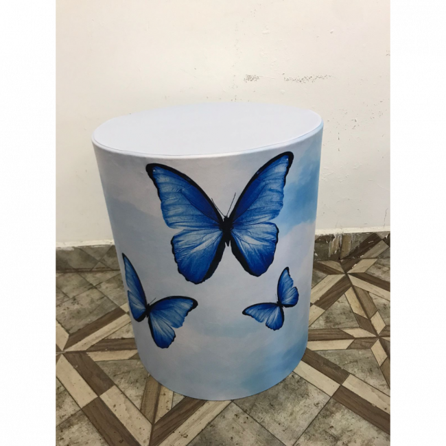 CAPA PARA CILINDRO BORBOLETA AZUL MDF 2 P