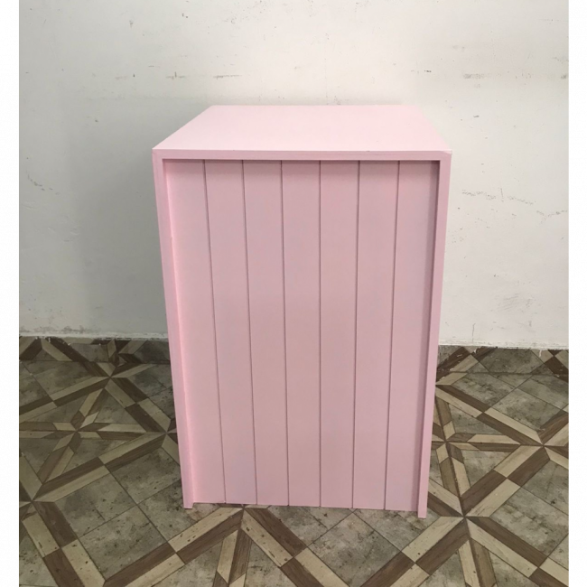 CUBO ROSA FRIZADO/FURADINHO G