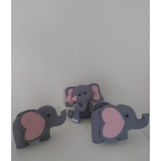 ELEFANTE DE FELTRO (ROSA)