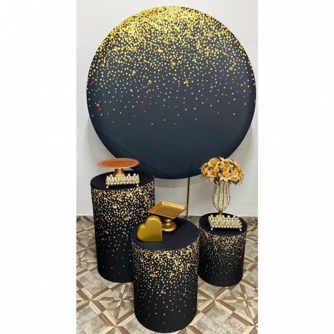 GLITTER PRETO E DOURADO KIT 1