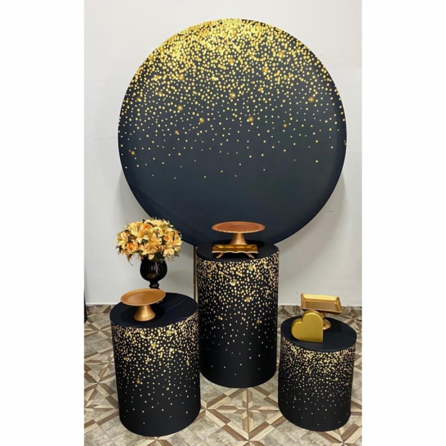 GLITTER PRETO E DOURADO KIT 2