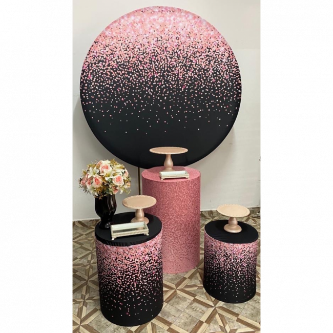 GLITTER ROSA E PRETO KIT 2