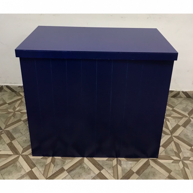 MESA DOBRAVÉL FRIZADA AZUL ESCURO