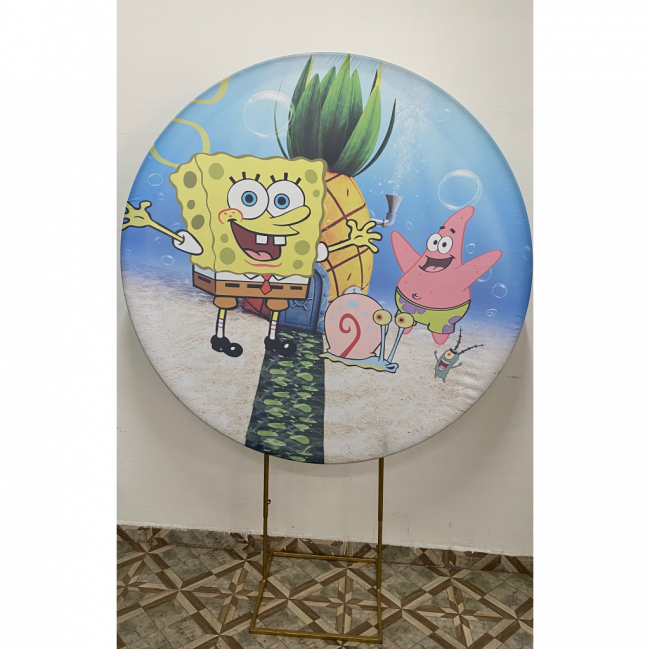 PAINEL  BOB ESPONJA (SUBLIMADO REDONDO )