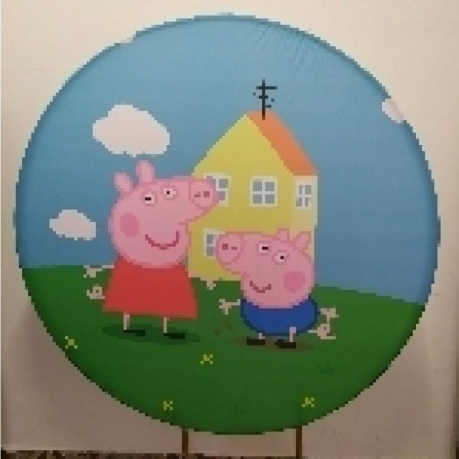 PAINEL  PEPPA PIG (SUBLIMADO REDONDO )