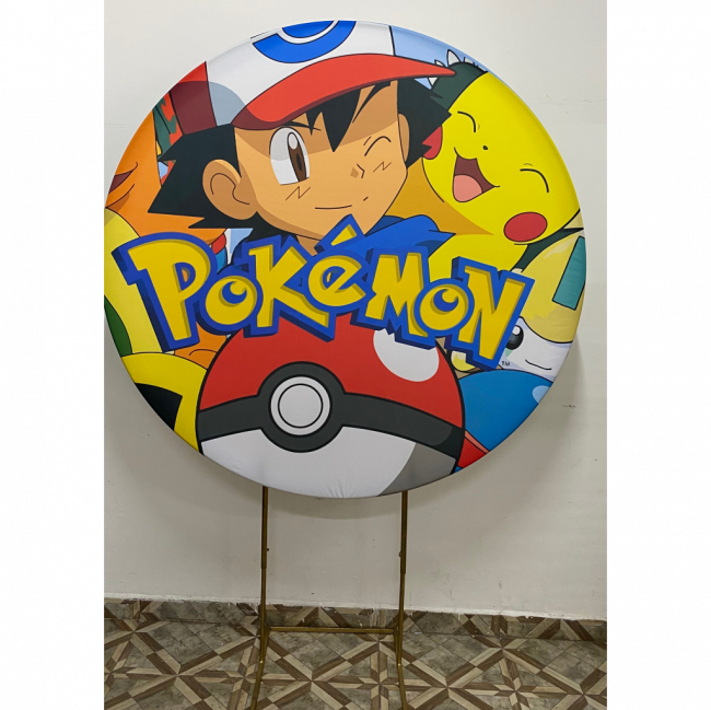 PAINEL  POKEMON (SUBLIMADO REDONDO )