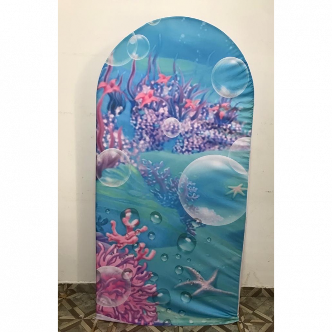 PAINEL  ROMANO FUNDO DO MAR (SUBLIMADO OVAL )