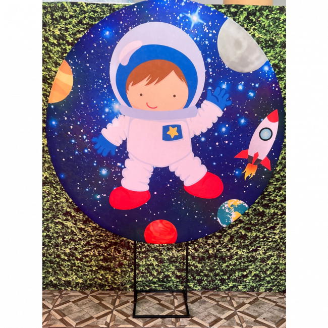 PAINEL ASTRONAUTA (SUBLIMADO REDONDO )