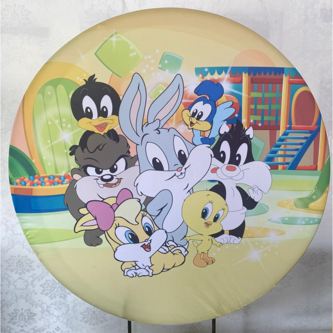 PAINEL BABY LOONEY TUNES (SUBLIMADO REDONDO )