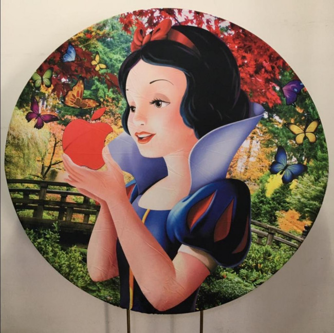 PAINEL BRANCA DE NEVE (SUBLIMADO REDONDO )