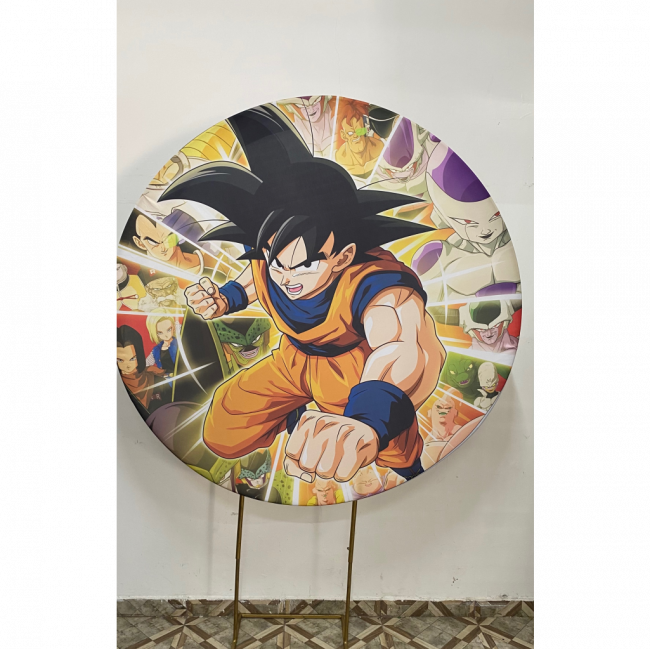 PAINEL DRAGON BALL  (SUBLIMADO REDONDO )