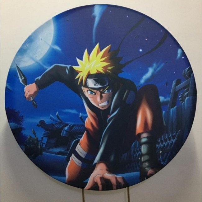 PAINEL NARUTO (SUBLIMADO REDONDO )