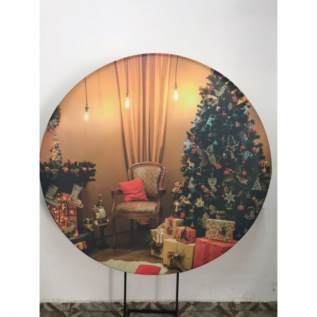 PAINEL NATAL 3 D (SUBLIMADO REDONDO )