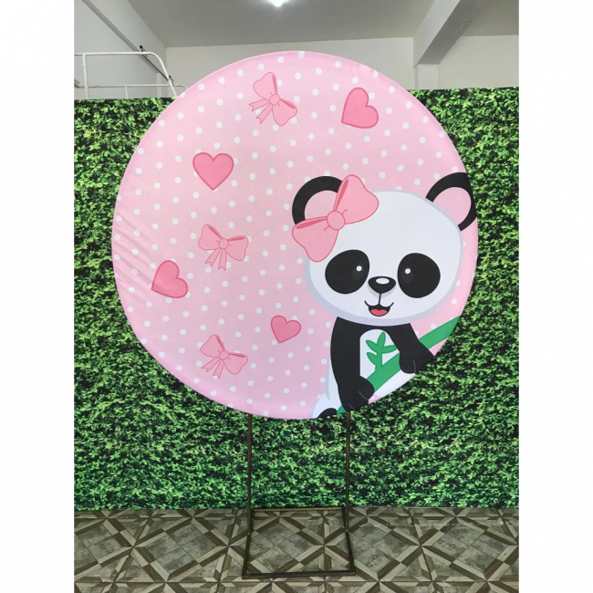 PAINEL PANDA  (SUBLIMADO REDONDO )